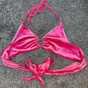 Velvet Pink Halter Top